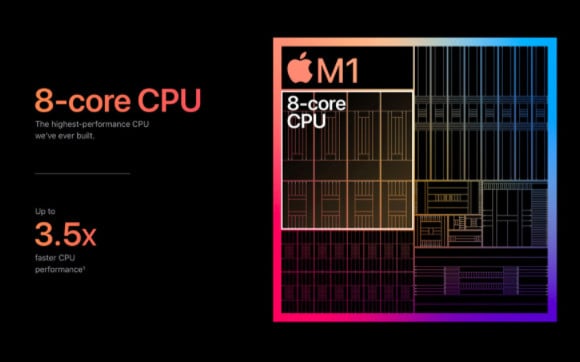 AppleシリコンM1チップは世界最高峰のCPU性能
