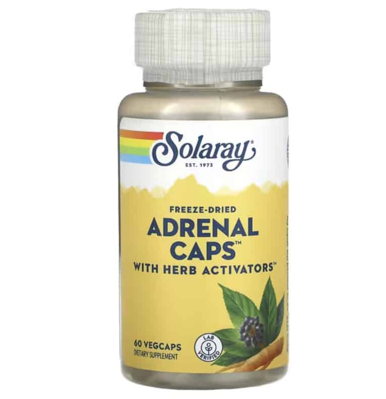 Solaray, Freeze-Dried Adrenal Caps